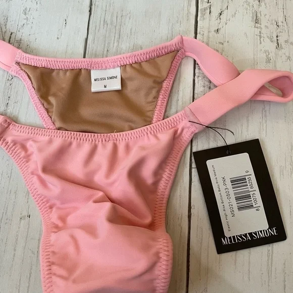 melissa simone Elastic Rise bottom Baby Pink bikini bottom